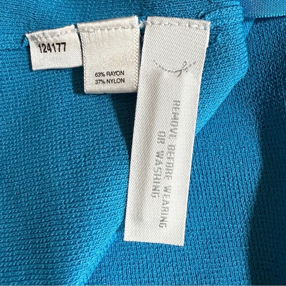 Ann Taylor Blue Cap Sleeve Knit Top Size Small - Picture 7 of 13